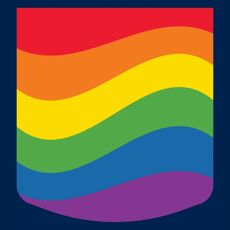 Drapeau de la fierté à vagues arc-en-ciel Minimal Design