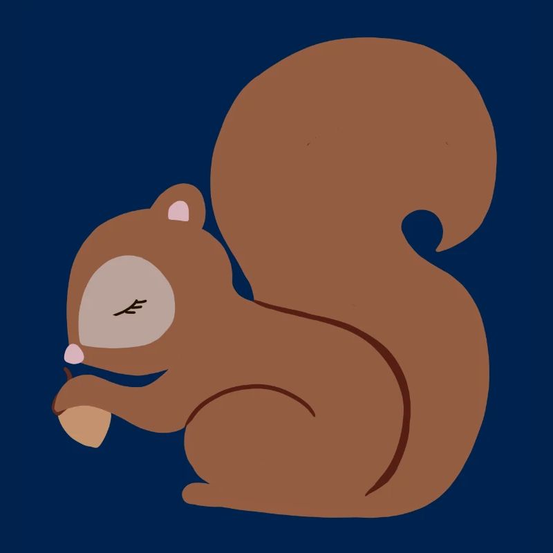 Eichhörnchen mit Eichel süß