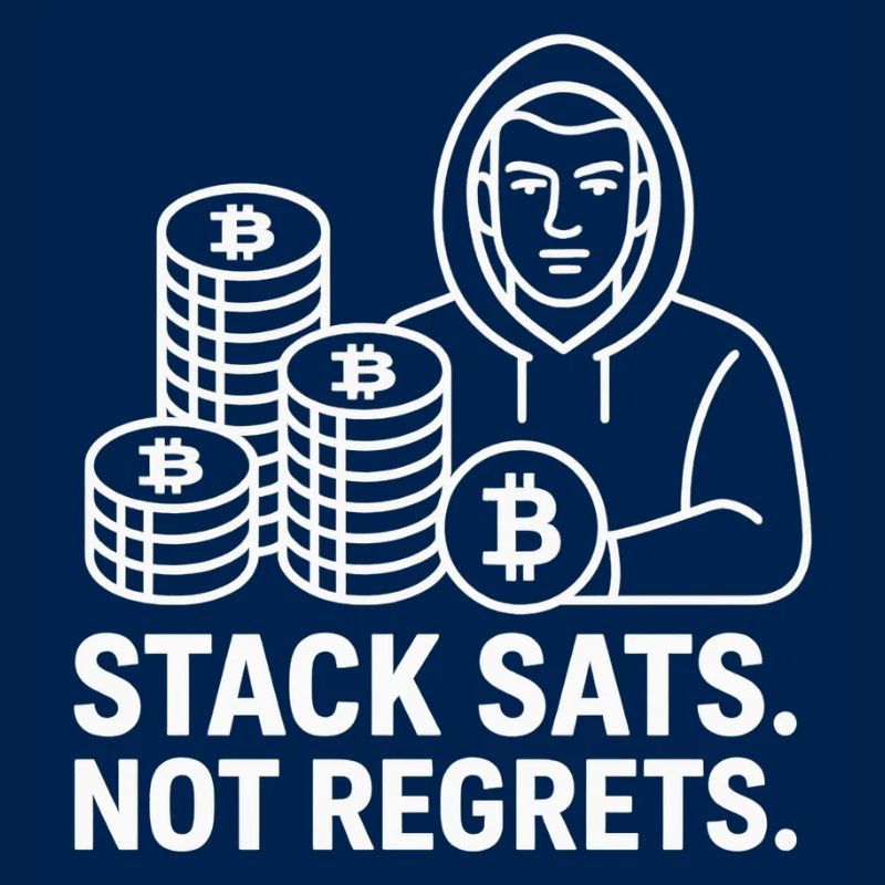 Bitcoin Hoodie Design – Stack Sats. Not Regrets.