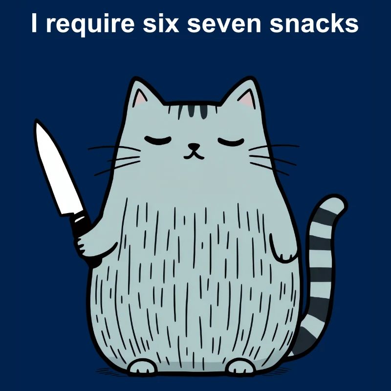 6-7 Mème Internet 6 7 Snack Cat
