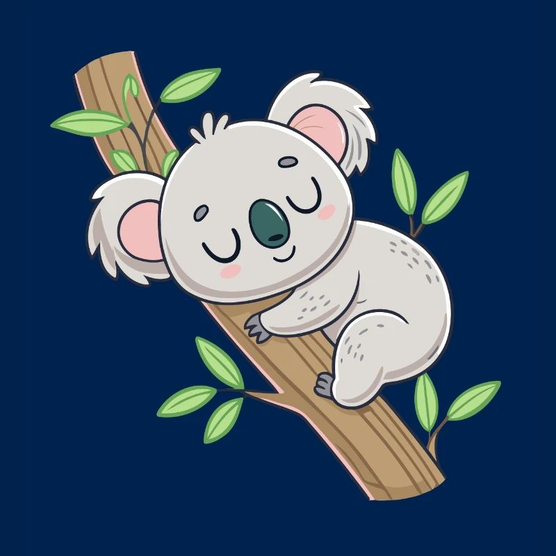 Schlafender Koala auf dem Ast