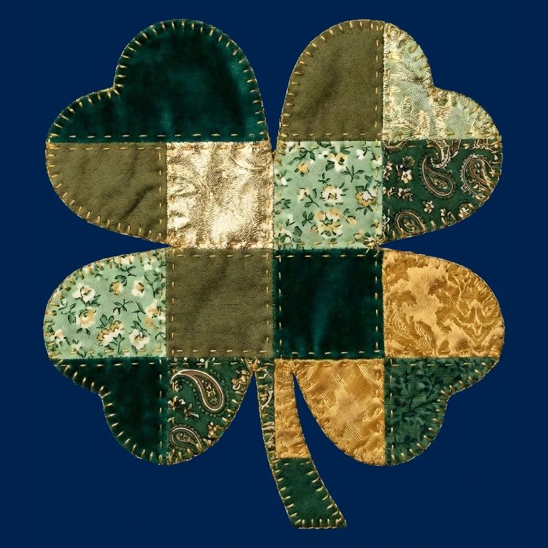 Patchwork Kleeblatt Quilt Stil