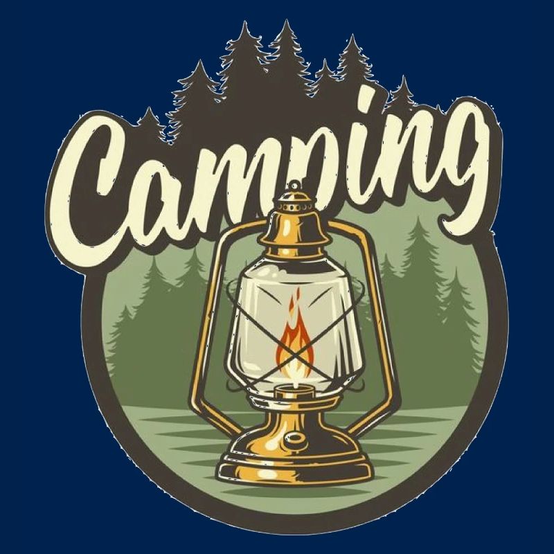 Campinglaterne im Wald