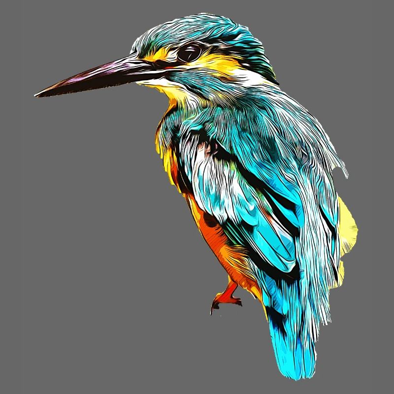 gxp oiseau de glace kingfisher vector art