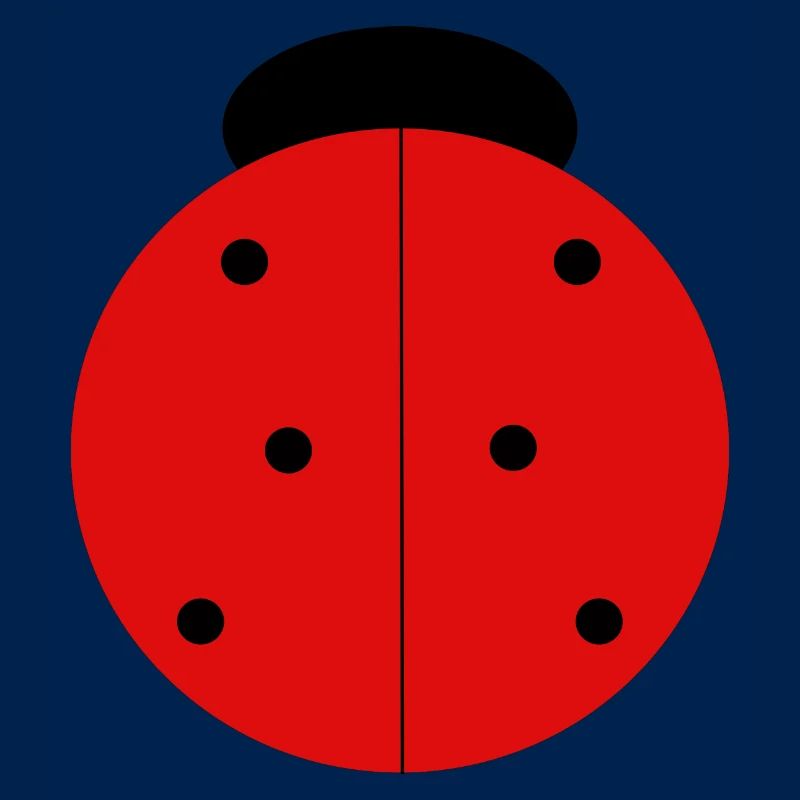 Coccinelle Rouge à Points Noirs