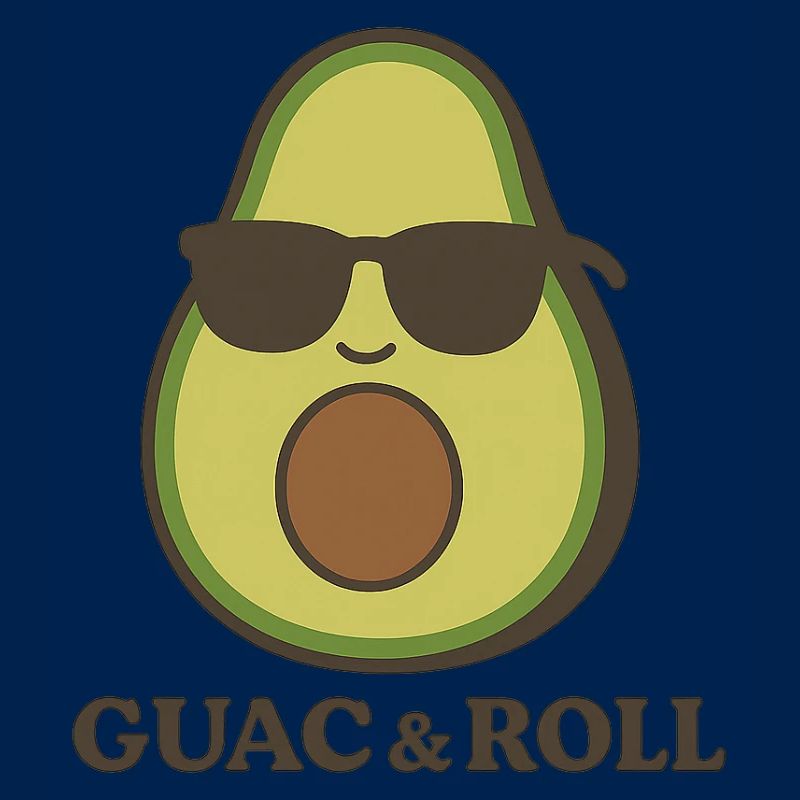 Guac & Roll – Avocat drôle et cool avec lunettes de soleil