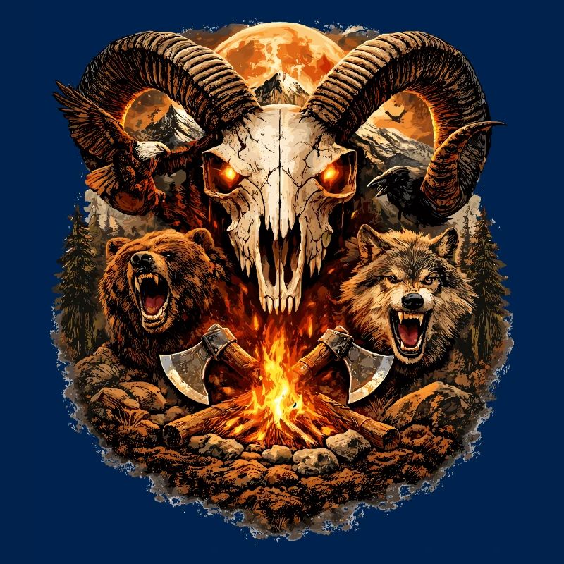 Firehorn Skull in Wolf Pack
