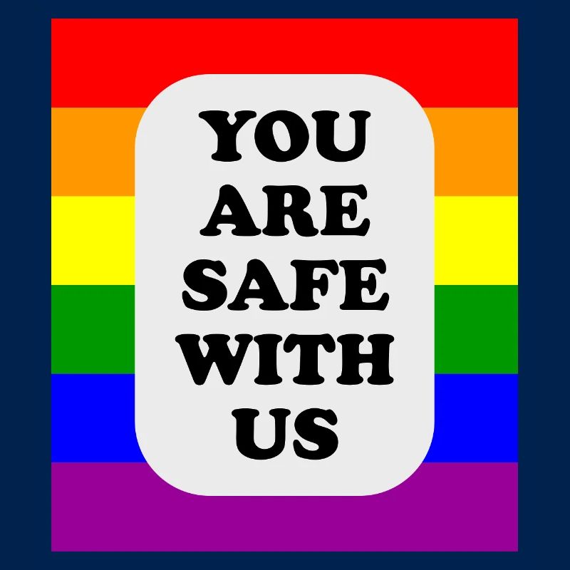 LGBT safe space rainbow flag