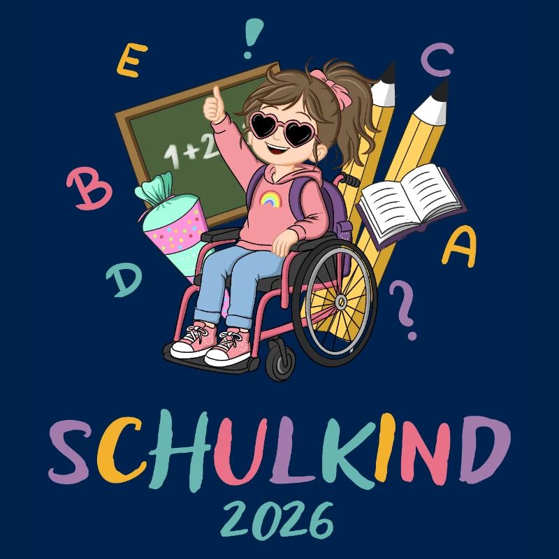 Schulkind 2026 Regenbogen Stil