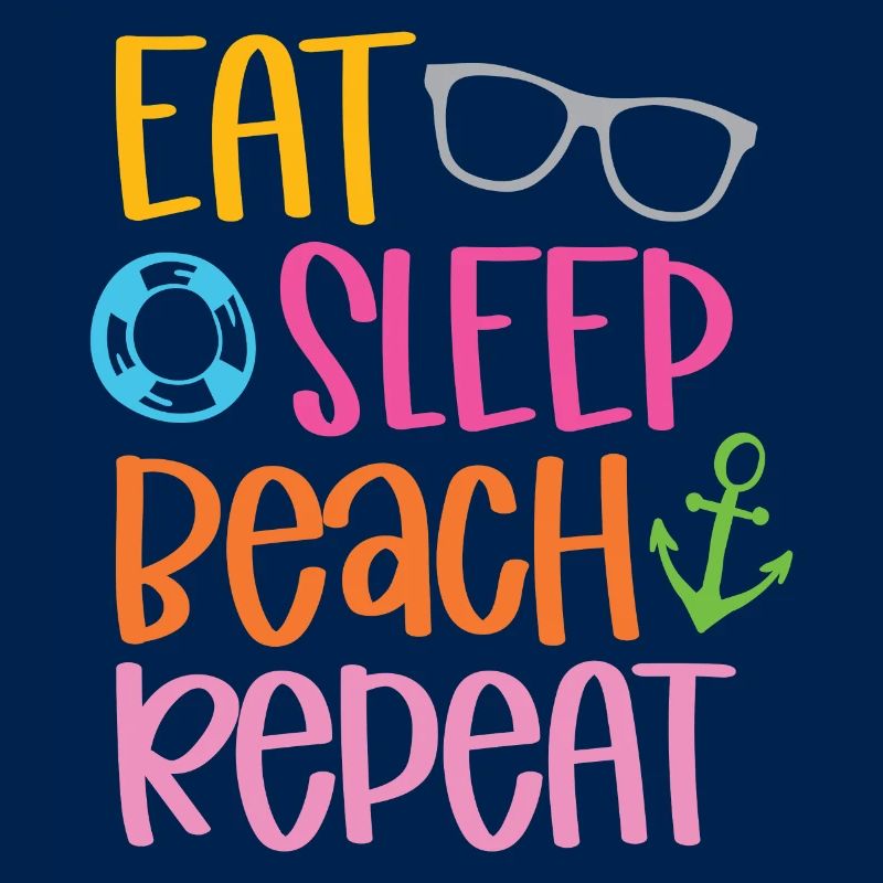 Manger dormir sur la plage répéter