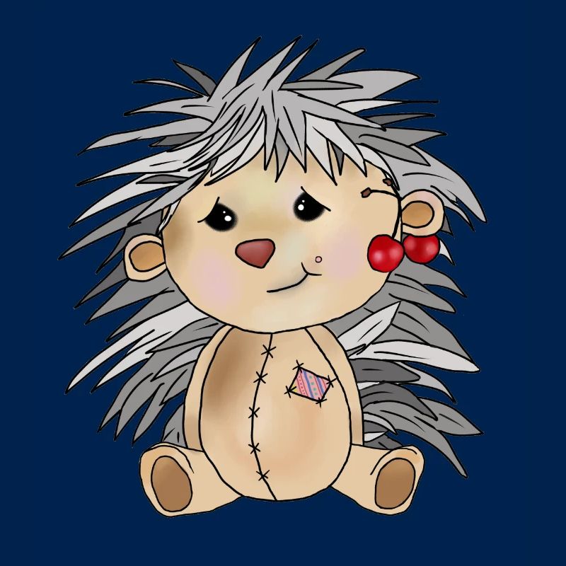 Igel mit Kirschen