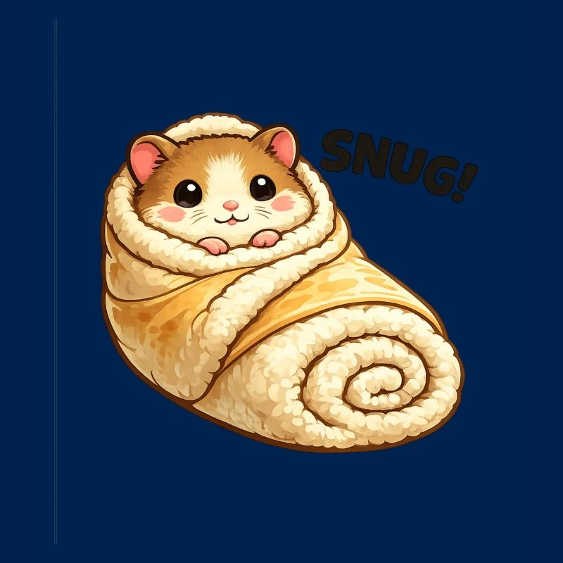 Hamster câlin dans une couverture