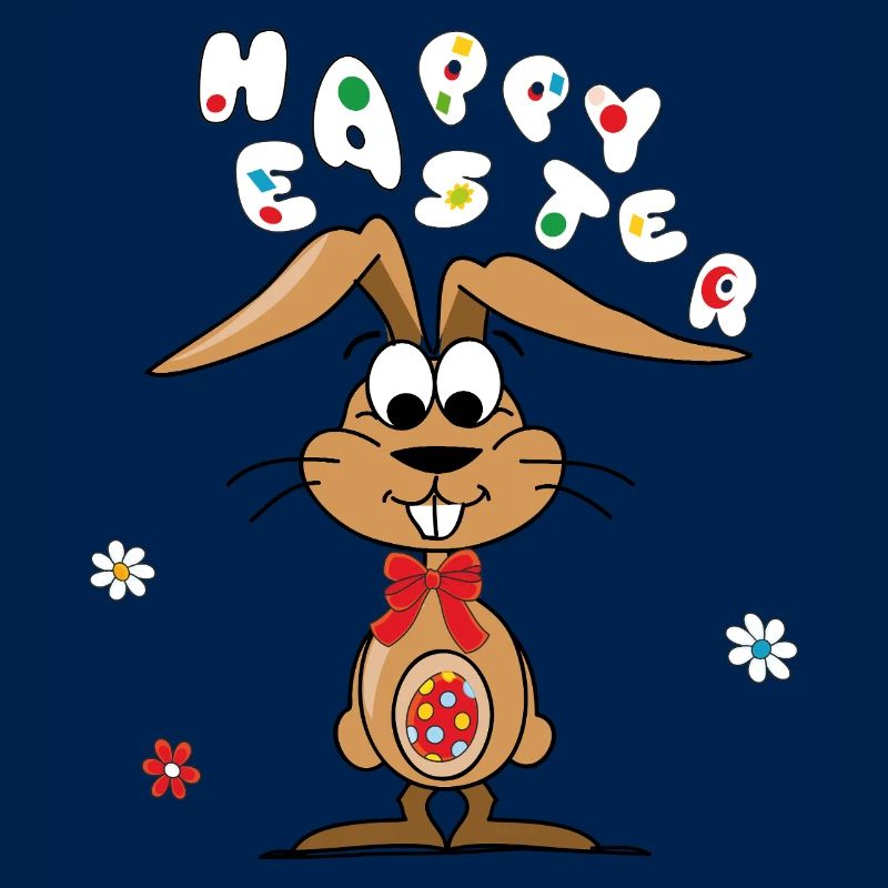 Easter bunny with colorful egg