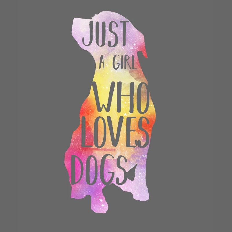 Ich bin ein Mädchen das Hunde liebt