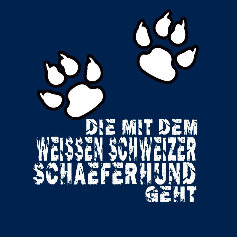 die mit dem weissen schweizer schaeferhund geht