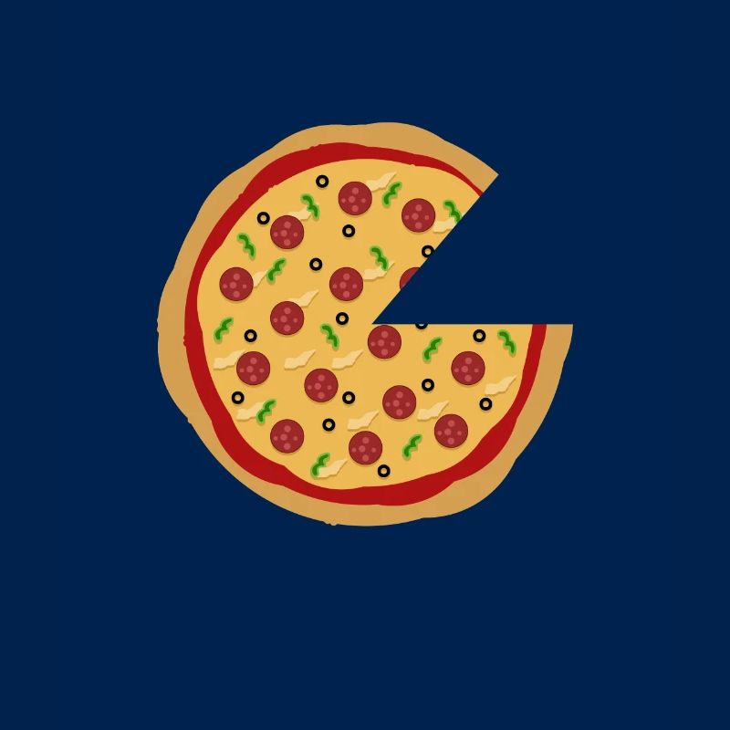 Design de couple de pizza manquant