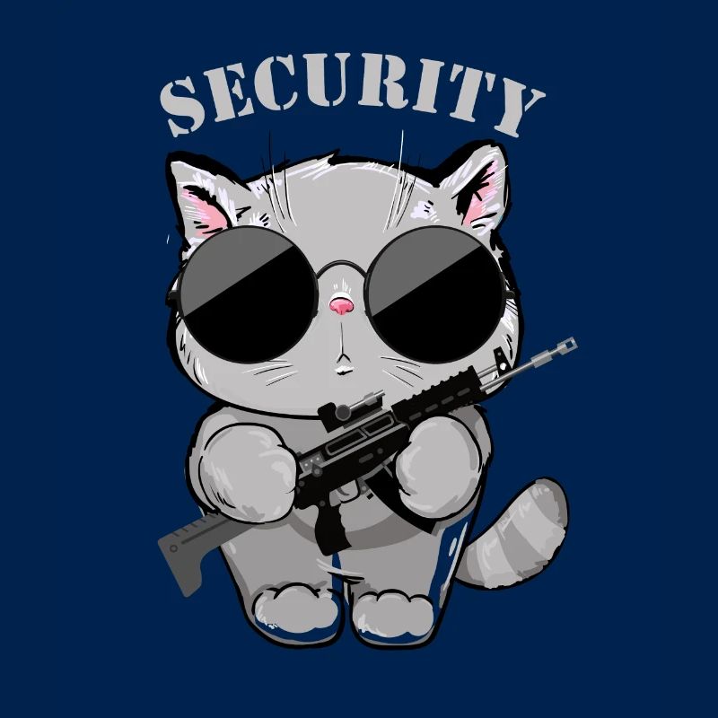 Katzen-Sicherheitsagent mit Waffe