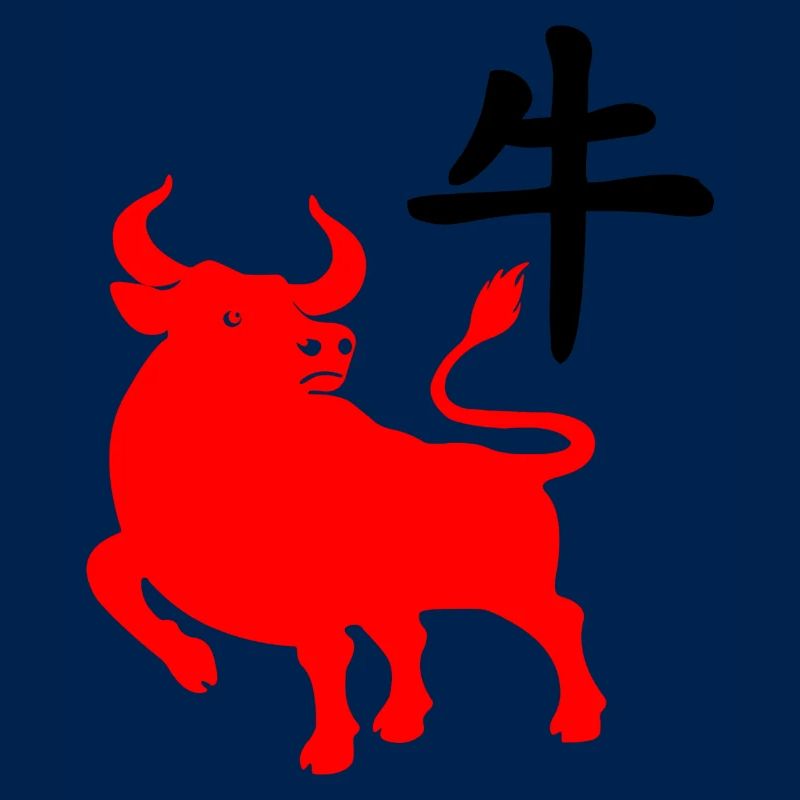 Caractère chinois rouge os avec image du système d’exploitation
