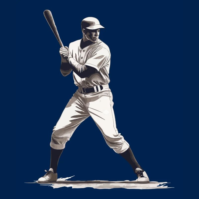 Baseball player with baseball bat