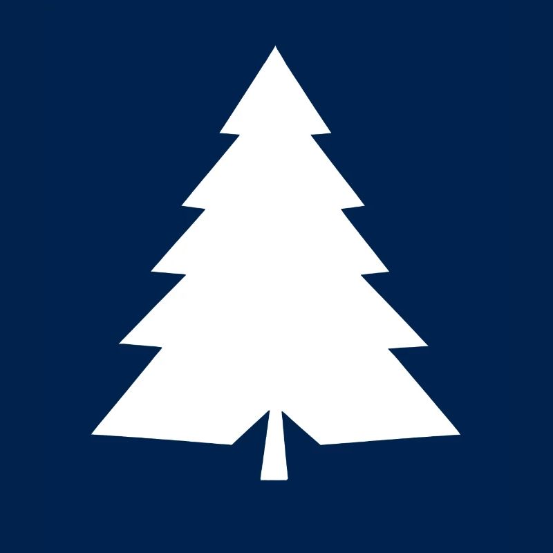 Versatile Magic: White Fir Tree Silhouette
