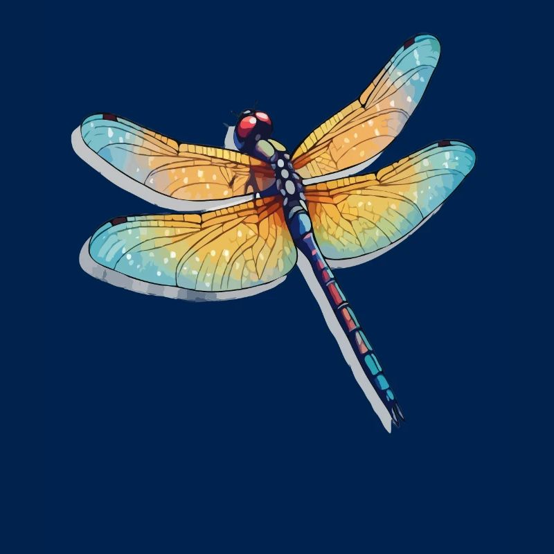 Illustration de libellule colorée