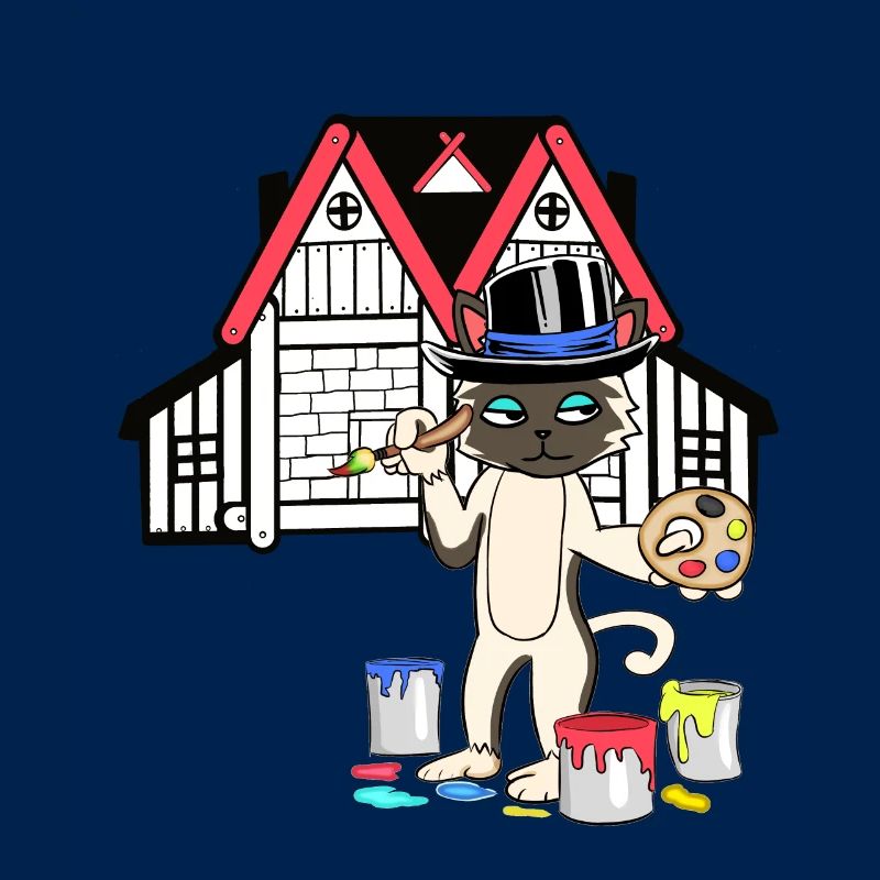 Cat Painter Professions Workspace Job