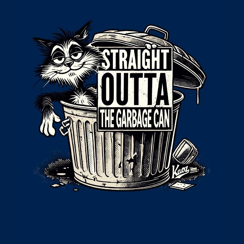 Straight from the garbage cat