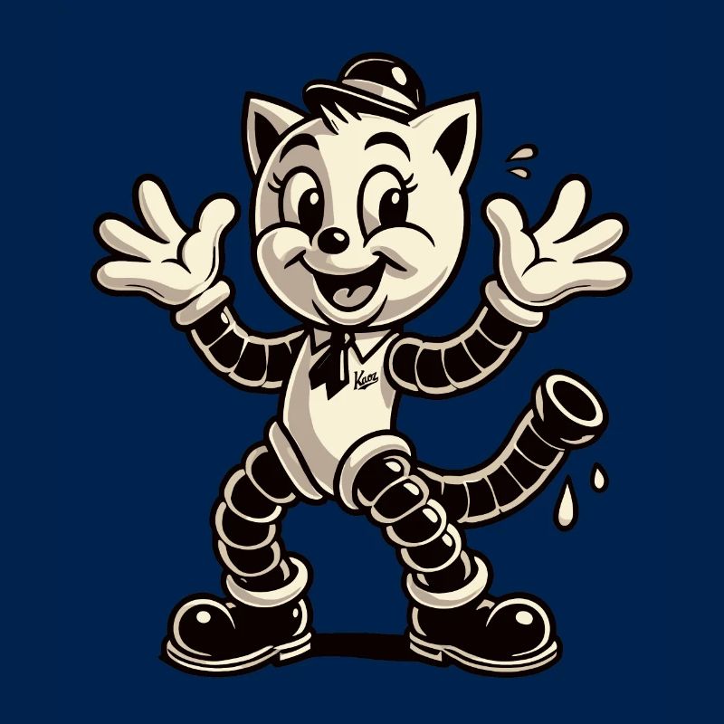 Retro Classic Rubberhose Cat