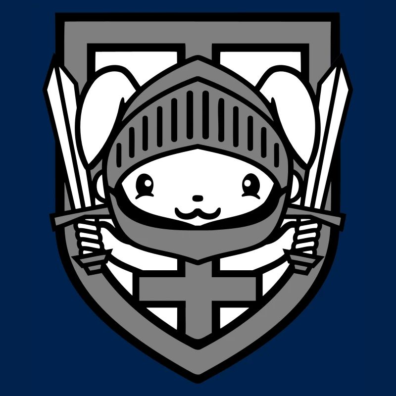Lapin Chevalier Épée Bouclier Armure Casque Château Héros