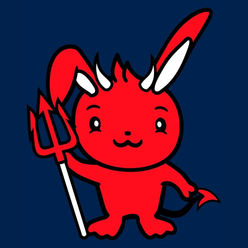 Bunny Devil Demon Evil Satan Hell Trident Costume