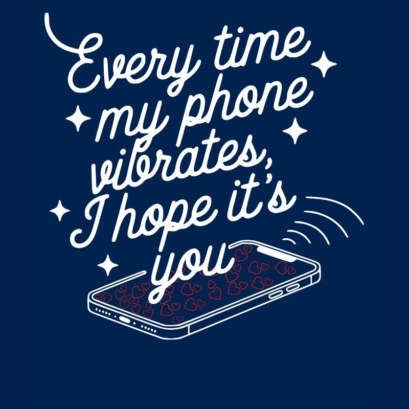 Simple Vibes – Sauberes Telefontext-Design mit Herzen