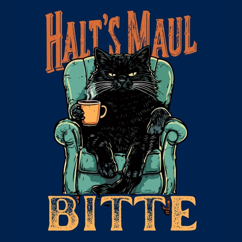 Halt’s Maul Bitte – Coole Vintage Katze mit Spruch
