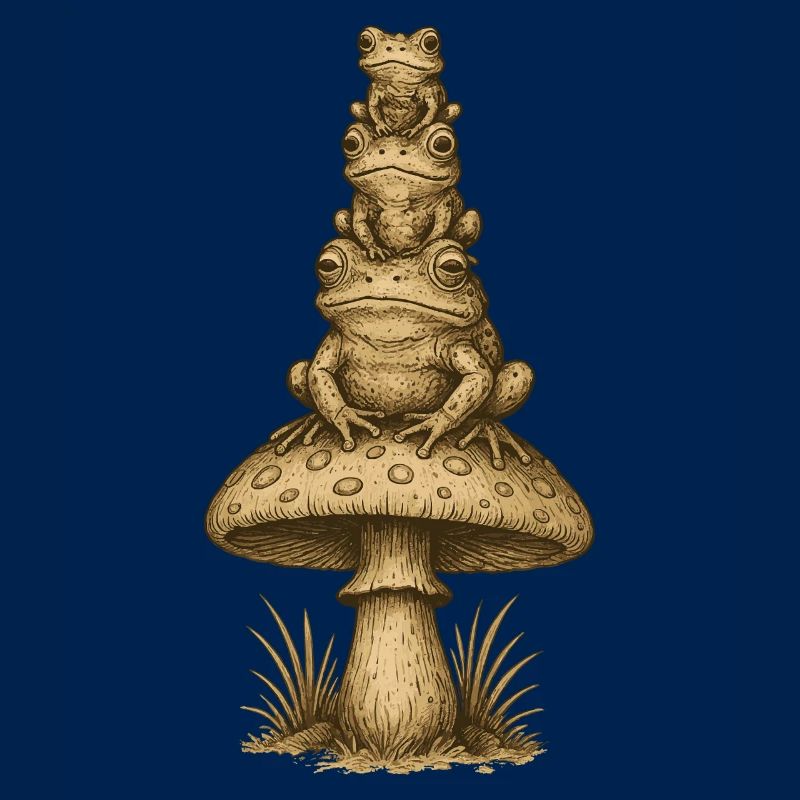 Frog Totem on Mushroom Stack