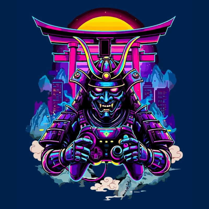 Samurai Maske gaming Controller Sythwave gaming 