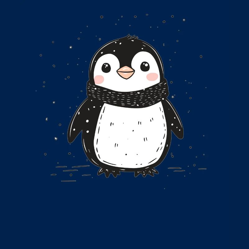 Joyeuses manchots, mignons manchots de Noël