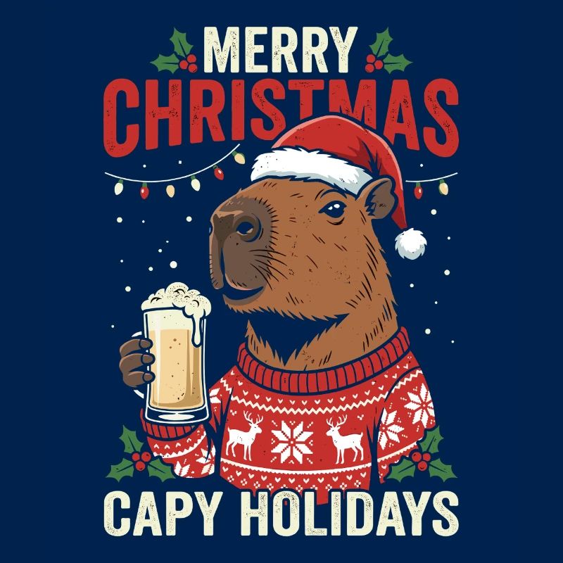 Capybaras Weihnachtsfest Pullover