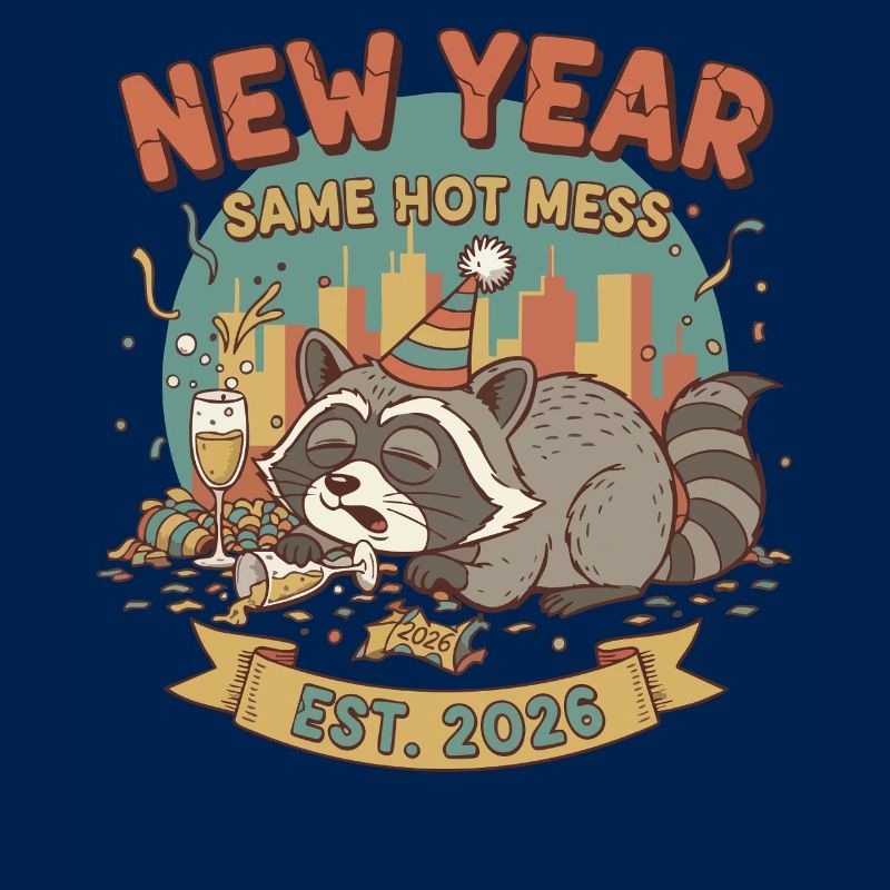 New Year Same Hot Mess Est. 2026 Celebration