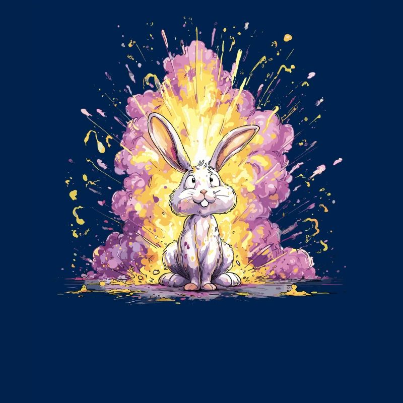 Farbexplosion Hase Illustration