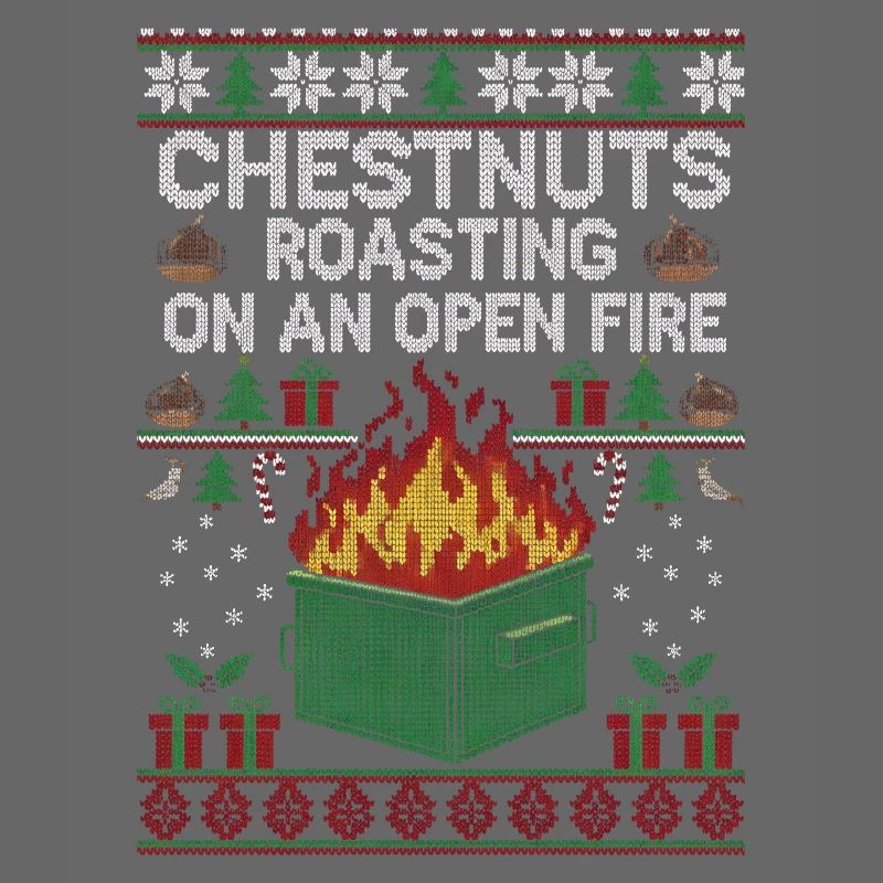 Roasting chestnuts on an open fire garbage can
