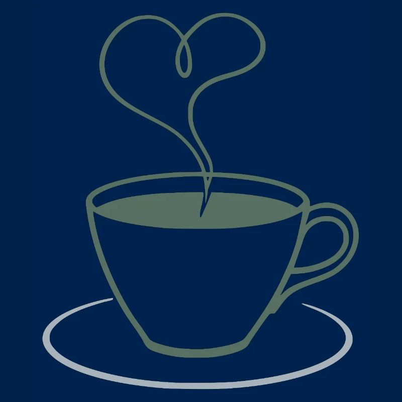 Herzdampf Kaffee Illustration