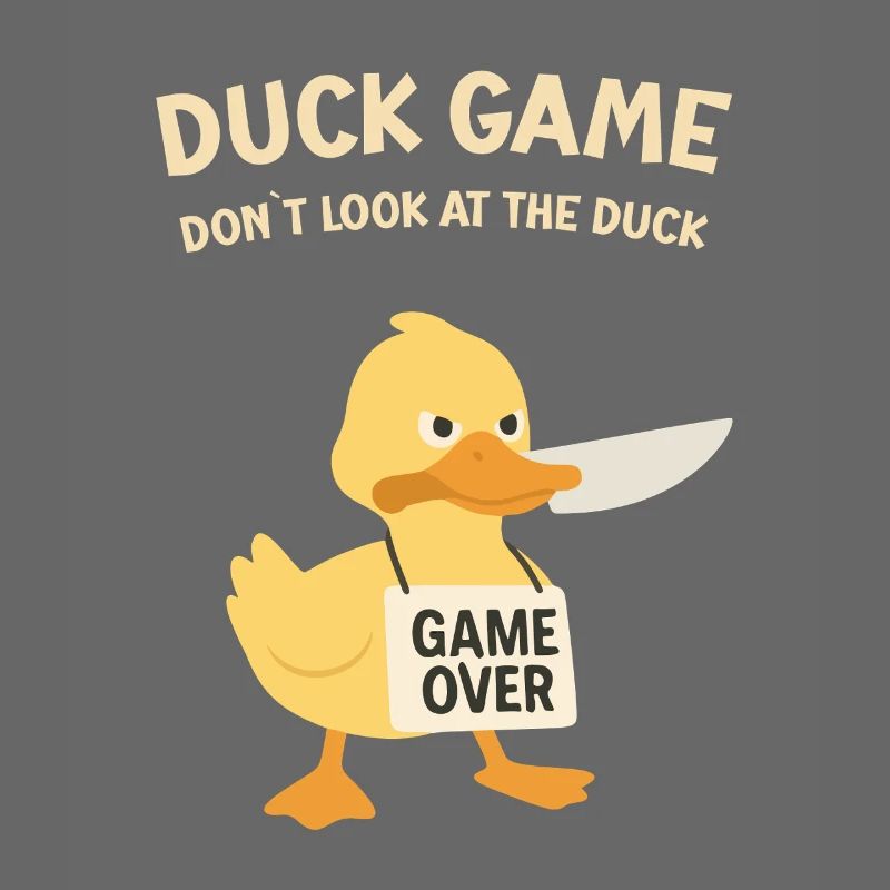 Duck Game Game Over Schild