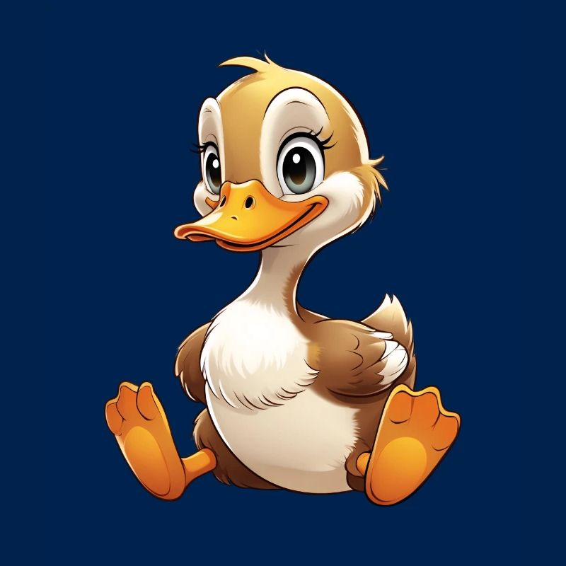 Niedliche Enten-Comicfigur