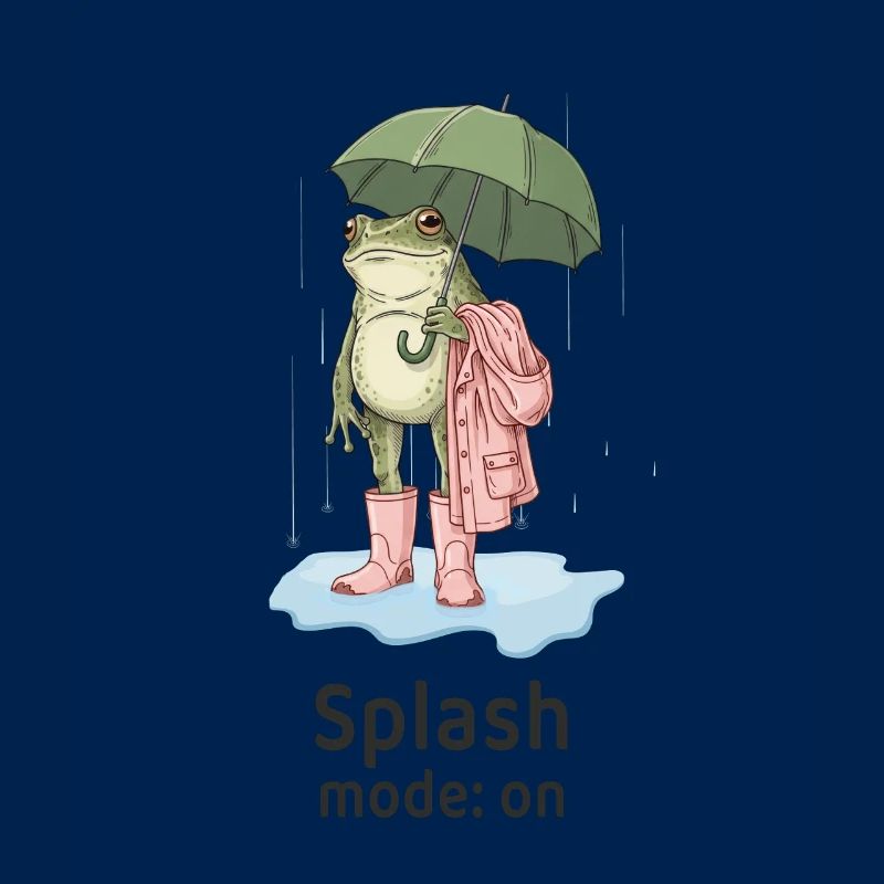 Splash mode on – Funny rain frog