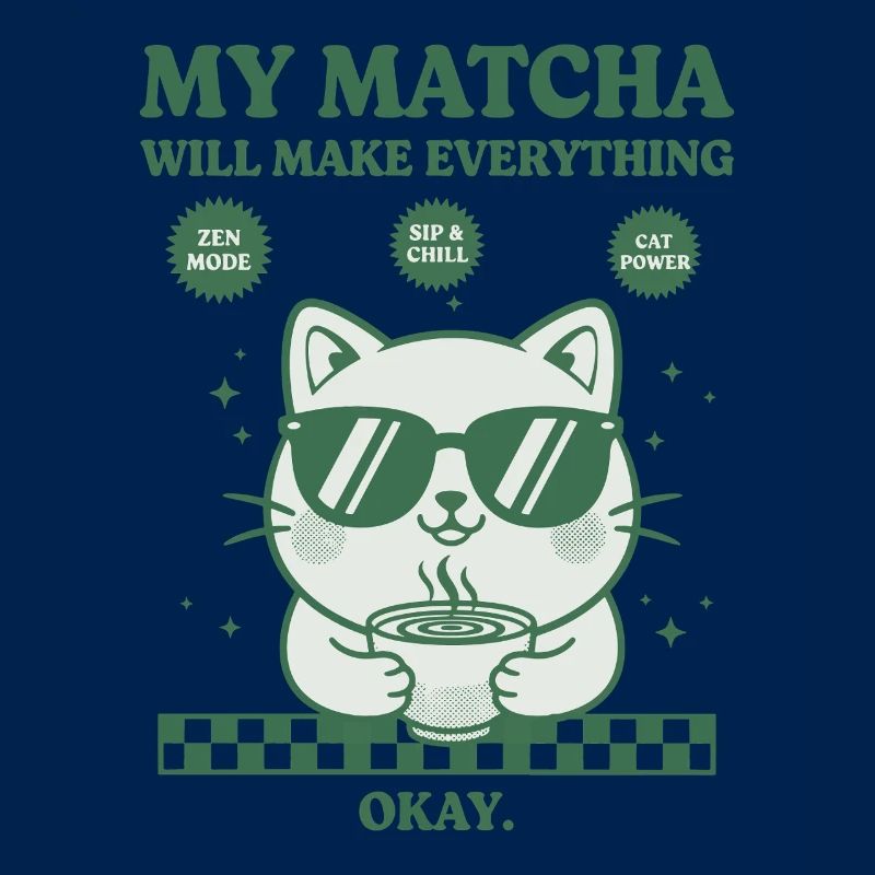 My Matcha Will Make Everything Okay Funny Matcha