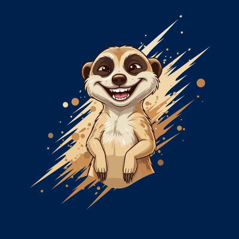 Splash joyeux de suricate