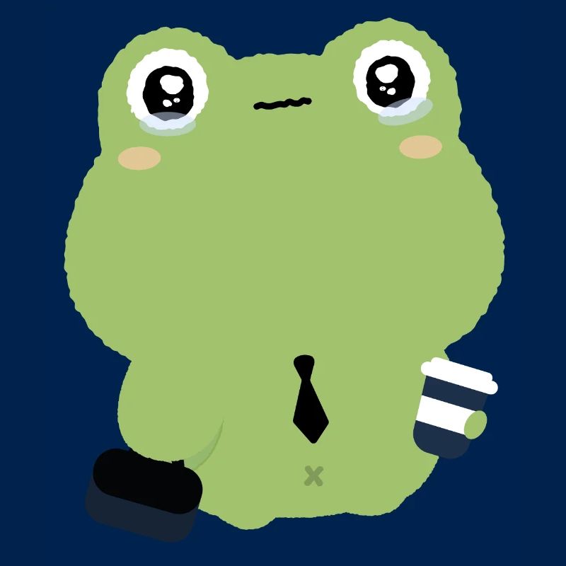 Tired Office Frog in Tie