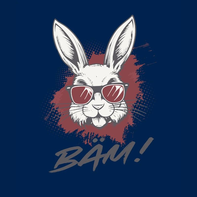 Cool Bunny BÄM Statement Statement Drôle