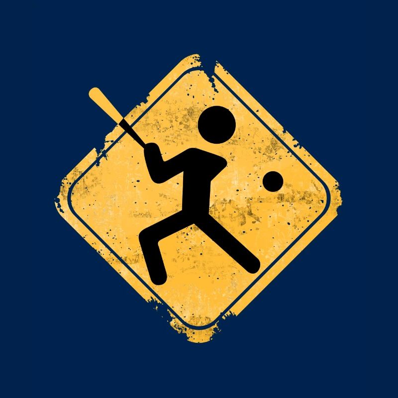 Baseball-Silhouette mit Schläger