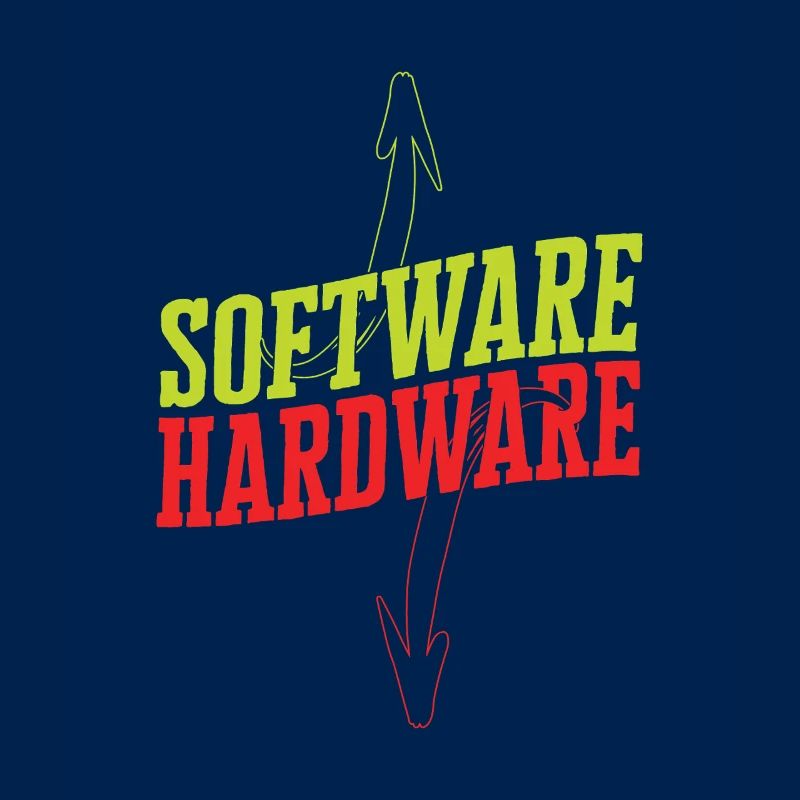 Lustiger IT Spruch Software Hardware Wortspiel