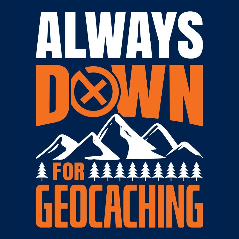 Down For Geocaching GPS Hunter Art